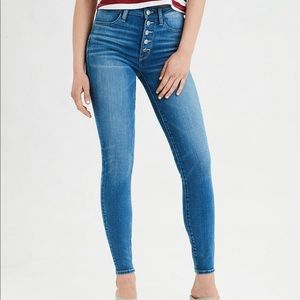 american eagle super high rise next level stretch